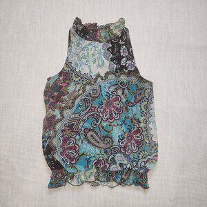 Byer California Women's Small Turqoise & Moroon Shirt